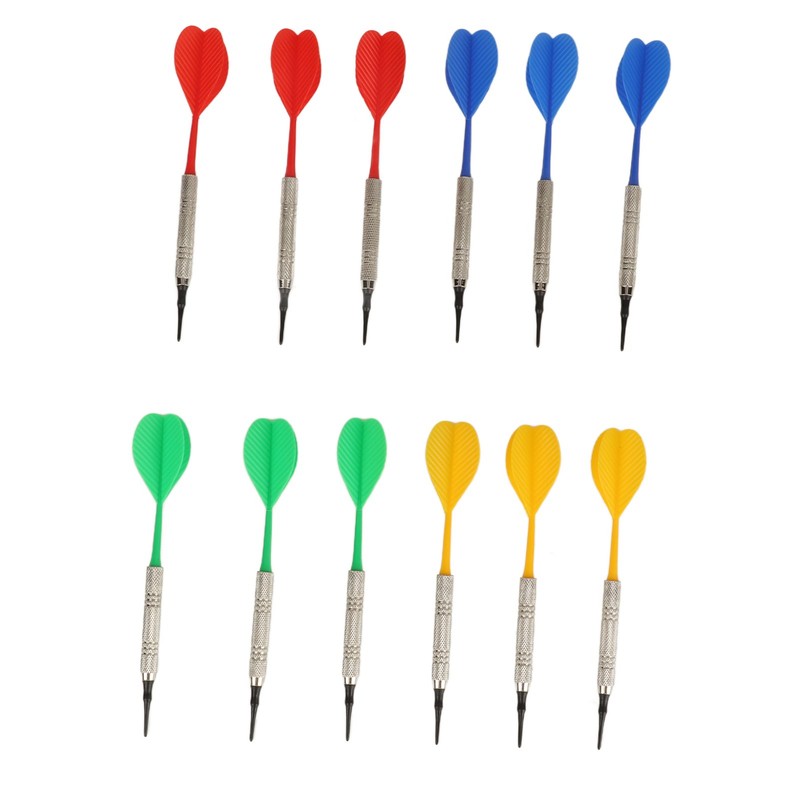 12PCS Soft Tip Darts for Beginners Plastic Professional Indoor Darts