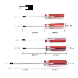 Abaigeal 5 Pcs Magnetic Spanner Screwdriver Set (M1.7/M2.0/M2.3/M2.6/M2.8) U-Type Screwdriver Set U Fork Type Magnetic Screwdriver Screws Driver Tool Kit for Mechanic Repairing