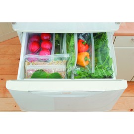 Nippon Giken Kogyo P Plus Yasai Eco Bag, Transparent, Assorted, S, M, L, Thickness: 0.04 inches (0.04 mm), YE-X 3 Pieces