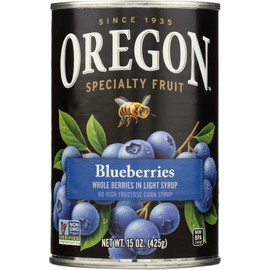 Oregon Fruit Products, Canned Fruits, 15oz Can (Pack of 3) (Choose Fruit Below) (Blueberries in Light Syrup)