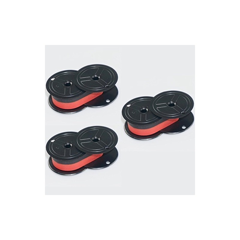 "Package of Three" Canon MP-18DII Calculator Ribbon, Black and Red,