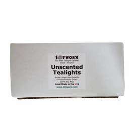 50 Soy Tealights by Soyworx Unscented All Natural Color White Tea Light