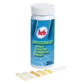 25 HTH Test Strips for Whirlpool and Swimming Pool Analysis and Water Treatment