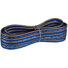 1 Pair (Qty 2) of Kicker 6.5" 2-Way 195 Watts Max Power Coaxial Marine Audio Speakers with White Grilles, 50 Feet 16-Gauge Speaker Wire