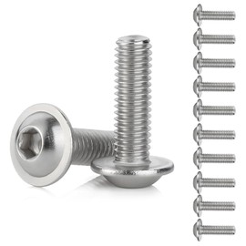 M5 x 20 mm Motorcycle Fairing Screws (Set of 10) | Stainless Steel 304 | Lens Head with Integrated Flange (Waistband) | Universal Replacement for Windshield & Body | High Precision Hardware