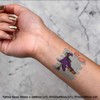 4 x 'Witch Riding On A Broomstick' Temporary Tattoos -