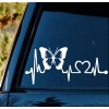 Bluegrass Decals Butterfly Heartbeat Lifeline Monitor Decal Sticker Laptop Surface