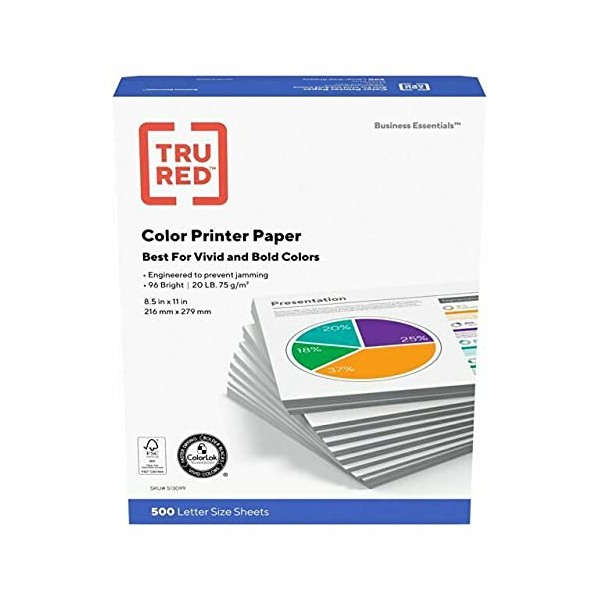 Staples Multipurpose Copy/Fax/Laser/Inkjet Printer Paper, 96 Brightness, 20 lb, Letter