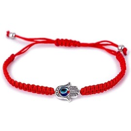 Buddha & Karma Red String Hamsa Hand Bracelet Offers Evil Eye Protection for Spiritual Balance - Wear Hand of Hamsa Bracelet to Attract Luck & Repel Negativity - Adjustable Bracelets for Daily Comfort