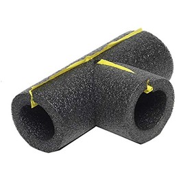 Tee Pipe Insulation, Polyethylene Foam, Gray, For 1-In. Copper Pipe -5TEE1H