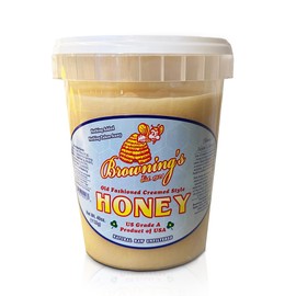 Browning's 40 oz Creamed Raw Clover Honey | 100% Pure, Natural & Unfiltered | Premium Old-Fashioned Honey - Product of the USA