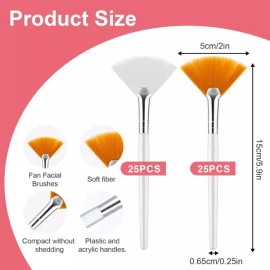 Sangpum Sangse Seekjeom Chamjo 일회용 페이스 타월이 포함된 Kifmurase 100PCS 팬 브러시 페이셜 어플리케이터 울트라 소프트 메이크업 Kifmurase 100PCS Fan Brush Facial Applicator with Disposable Face Towels Ultra Soft Makeup