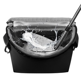 XHGWJSX XHGWJSX Golf Ball Cleaning Bag, Waterproof Exterior Golf Club Cleaning Bag, Club face Golf Cleaner with Coarse Fabric Liner, Portable Golf Ball Bag with Detachable Clip, Golf Accessory Cleaning Kits