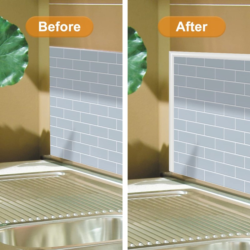 STICKGOO 10-Pack Peel and Stick Trim for Backsplash Tile Edge,