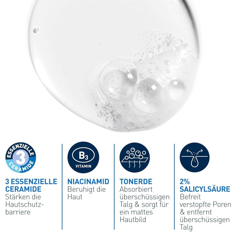 CeraVe Deep Pore Cleansing, Foaming Cleansing Gel with Salicylic Acid