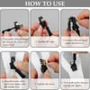 Yuchengxiang 9 Pcs Black Fix Zip Puller Instant Zipper Puller