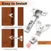 Probrico Soft Opening Kitchen Cabinet Hinges 30 Pairs (60Pcs), Satin