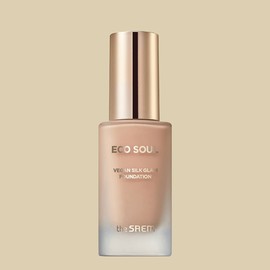 Anjumain The Saem Eco Soul Vegan Silk Glam Foundation 30ml, 23 Natural Beige, 1 piece / 더샘 에코 소울 비건 실크 글램 파운데이션 30ml, 23 내추럴 베이지, 1개
