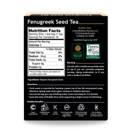Buddha Teas Fenugreek Tea 18 Count Bleach Free Tea Bags for Healthy Living
