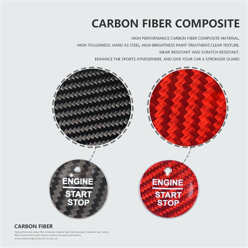M.JVisun Carbon Fibre One Button Start Button Lid Trim for