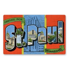 Squiddy Greetings from St. Paul Minnesota Saint Paul - Vinyl Sticker Decal for Phone, Laptop, Water Bottle (4" Wide)