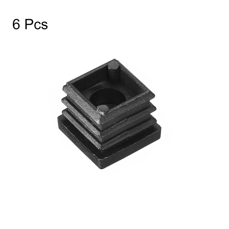 sourcing map 6Pcs Inserts for Square Tubes with M8-1.25mm Thread,