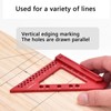 Carpenter's Square Aluminum Alloy Triangle Scribing Ruler Measuring Layout Tool