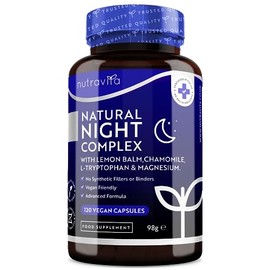 Nutravita Natural Night Complex with Magnesium – 120 Vegan Capsules