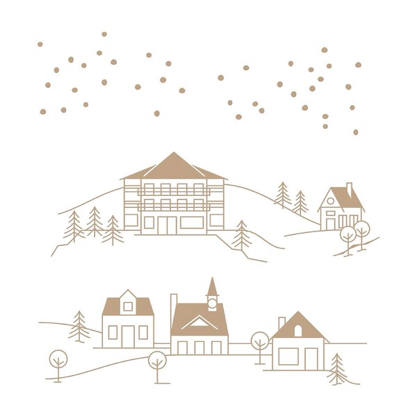 Spellbinders Winter Village-Glimmer Hot Plate Christmas Foiled Basics Collection by