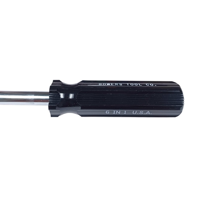 6-1 Multi Bit Screwdriver Black Phillips Flat Slotted 6 in
