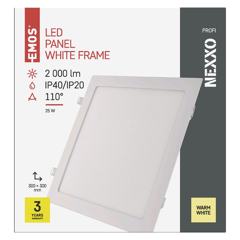 EMOS LED Panel 18 W Square 1500 lm Recessed Ceiling