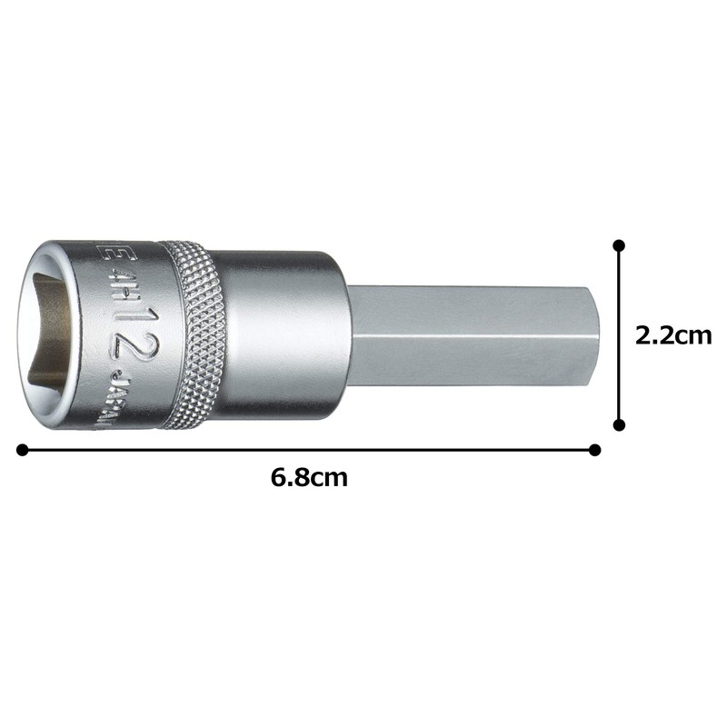 TONE Hexagon Socket 4H-12 Insertion Angle 1/2 inch (12.7 mm)