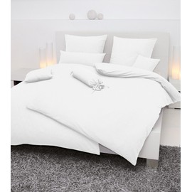 Janine Design Piano Mako Soft Seersucker Bed Linen White Single Pillowcase 40 x 80 cm