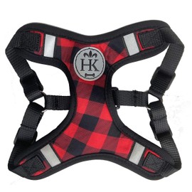 H&K Scout LoPro Harness | Buffalo Check | Extra-Small | XS Dog Harness for Dogs 4-8lbs | Easy Control Step-in Mesh Vest Harness with Reflective Strips for Safety