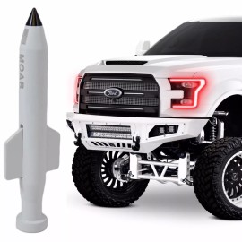 VMS RACING White MOAB Mother of All Bombs Short Bullet Antenna For Ford F150 F250 F350