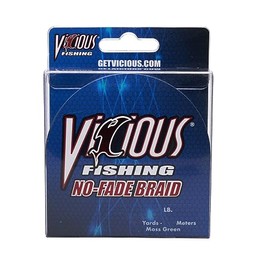 Vicious Fishing No-Fade Moss Green Braid - 50LB, 150 Yards