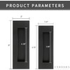 senharvest Recessed Finger Flush Pulls with Edge Pull -Sliding Closet
