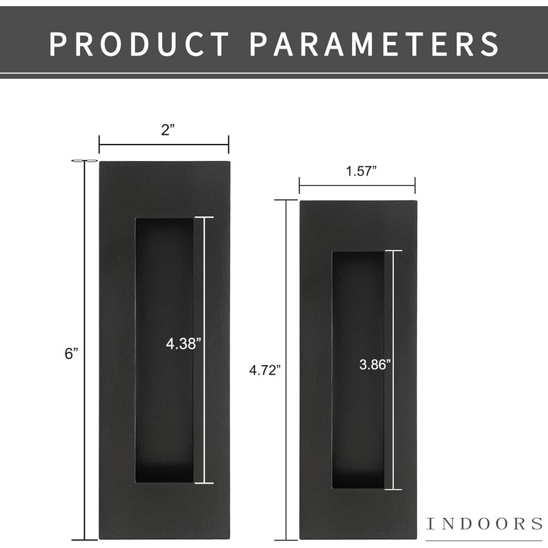 senharvest Recessed Finger Flush Pulls with Edge Pull -Sliding Closet