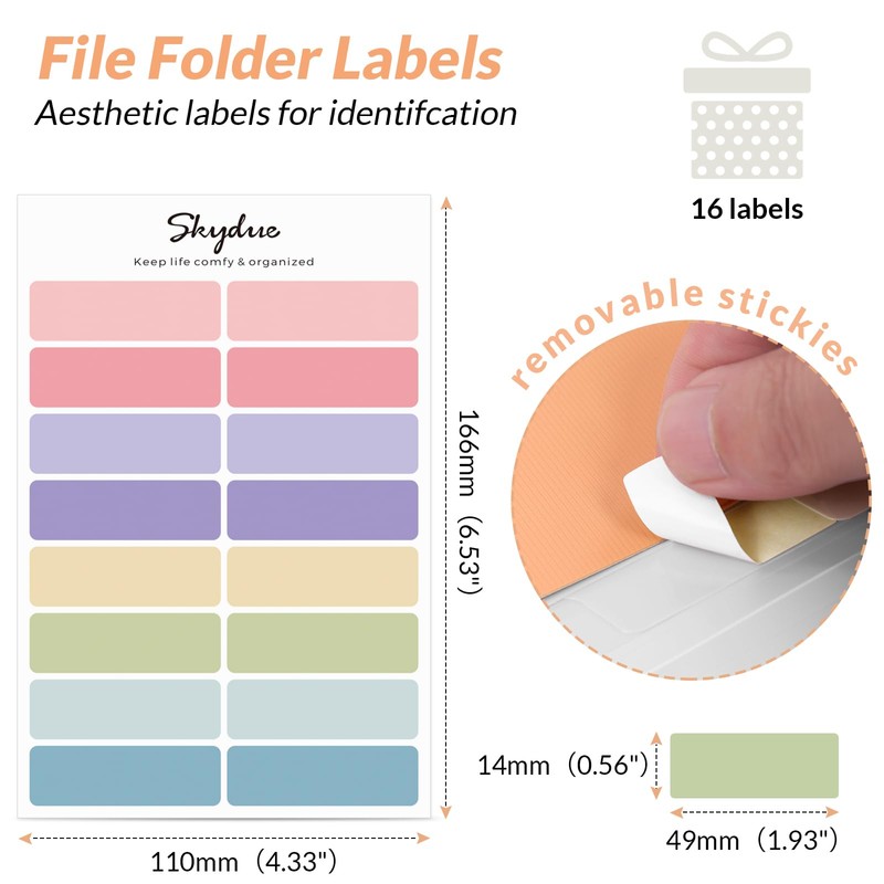 SKYDUE Document Folder A4 7 Compartments Expanding Folder with Elastic