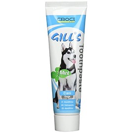Croci Gill's - Toothpaste for dogs with mint, for cleaning and oral hygiene of dogs, prevents bad breath, 100g