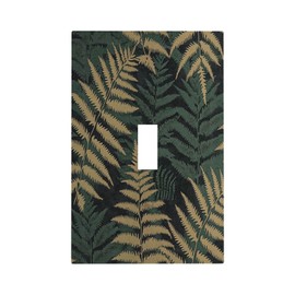 Donecmminery Decorative Light Switch Cover Botanical Fern Green Leaf Forest 1 Gang Single Toggle Device Electrical Faceplate Switchplates Decorator Outlet Wall Plate For Bed Room Home Decor