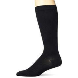 Futuro - 71035BLE Restoring Dress Socks for Men, Helps Relieve Symptoms of Mild Spider Veins, Firm Compression, Over the Calf, Medium, Black