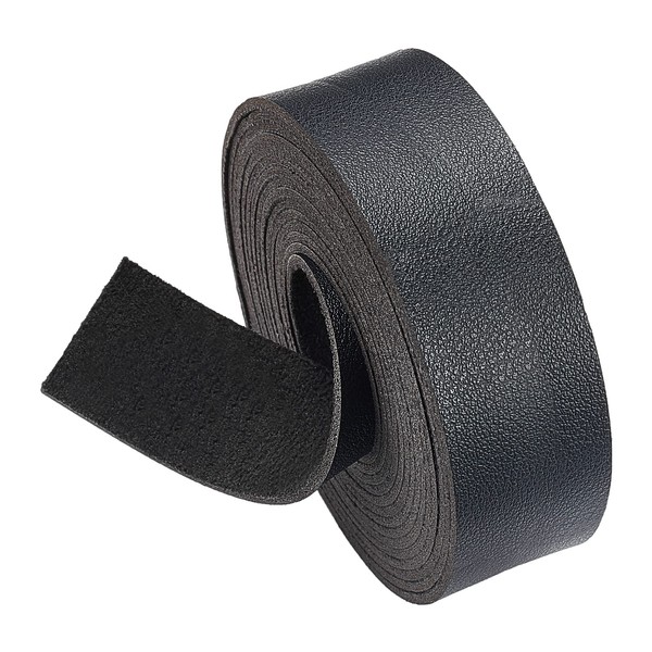 BENECREAT Leather Tape Roll 1.0 x 1.0 inches (2.5 x 25 mm), Litchi Pattern, Single-Sided Leather, Synthetic Leather, Fabric, Thickness 0.07 inches (1.8 mm), Soft, Bag, Leather Accessories, Handle,