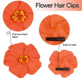 Hawaiian Flower Hair Clips Artificial Plumeria Hibiscus Hair Clip Summer Flower Hair Accessories