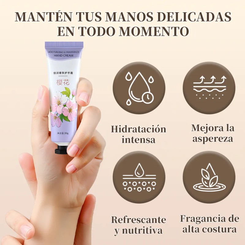 10pcs Crema Manos Hidratante Reparadora Para Piel Seca Frutos Rojos