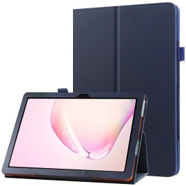 For Relndoo Case For Relndoo T618 10 Inch Android 12 Tablet Cover / Glass Screen Protector - Navy Blue, Case+2pcs Glass Screen Protector