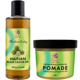 Doyley's Beauty Care Doyley's Haitian Black Castor Oil 4oz and Pomade 4oz 2-Pack Bundle