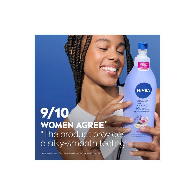 Nivea Body Oil Lotion Cherry Blossom Jojoba 400mL