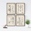 Nacnic pack of 4 sheets of patent bicycles. Make posters