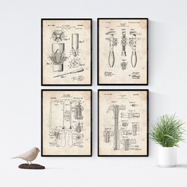 Nacnic pack of 4 sheets of patent bicycles. Make posters with inventions and old patents. Choose the colour you like. Printed on high quality 250 grams.